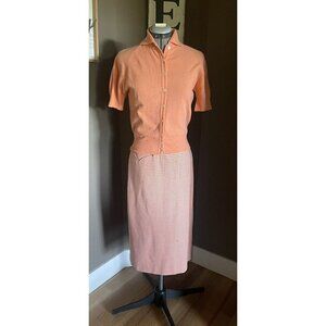 Vintage 1950s Garland Dreamspun Cardigan Sweater & Evan Picone Pencil Skirt FLAW